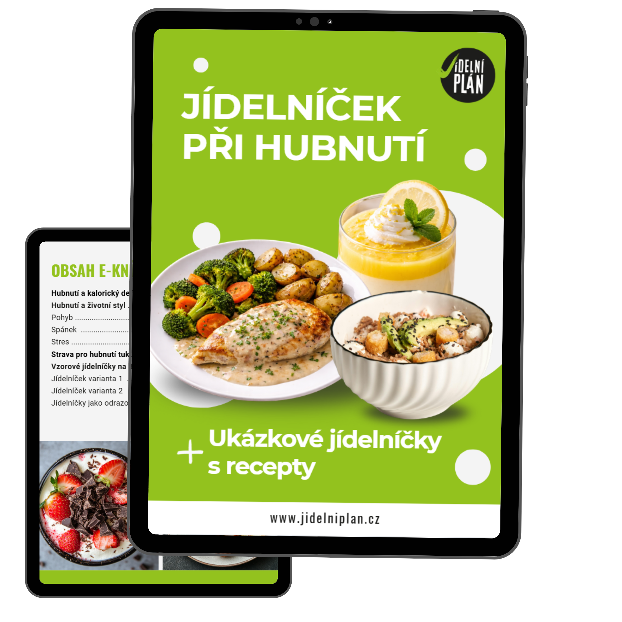 Jídelníček při hubnutí zdarma — náhled e-knihy na tabletu a mobilu